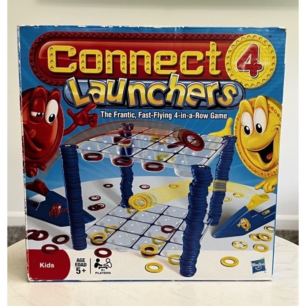 Connect 4 Launchers Four in a Row Launch Action Board Game Strategy Complete